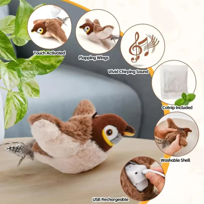 Chirpy™ Flapping Bird Cat Toy 🐦